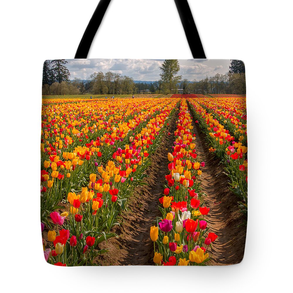 Landscape Tote Bag featuring the photograph Fields Of Flowers 00106 by Kristina Rinell