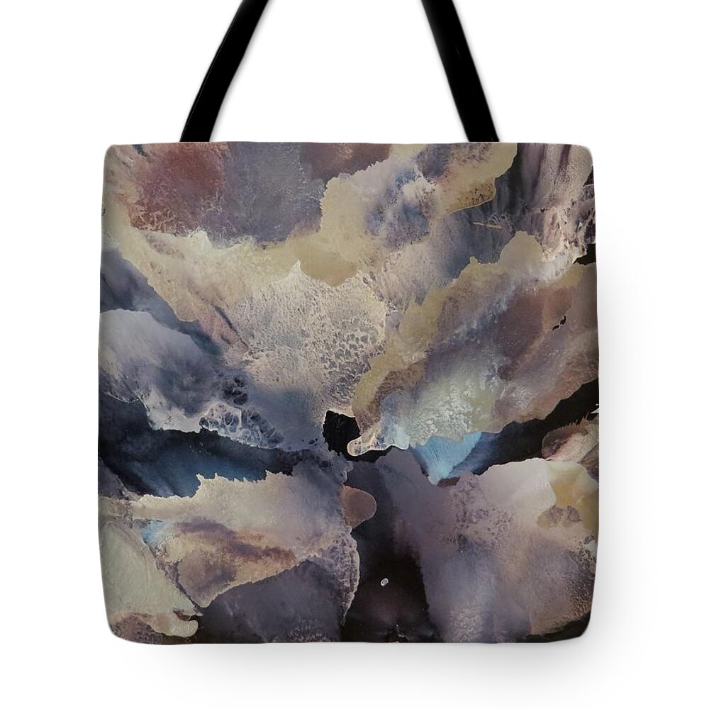 Abstract Tote Bag featuring the painting Fiercely by Soraya Silvestri