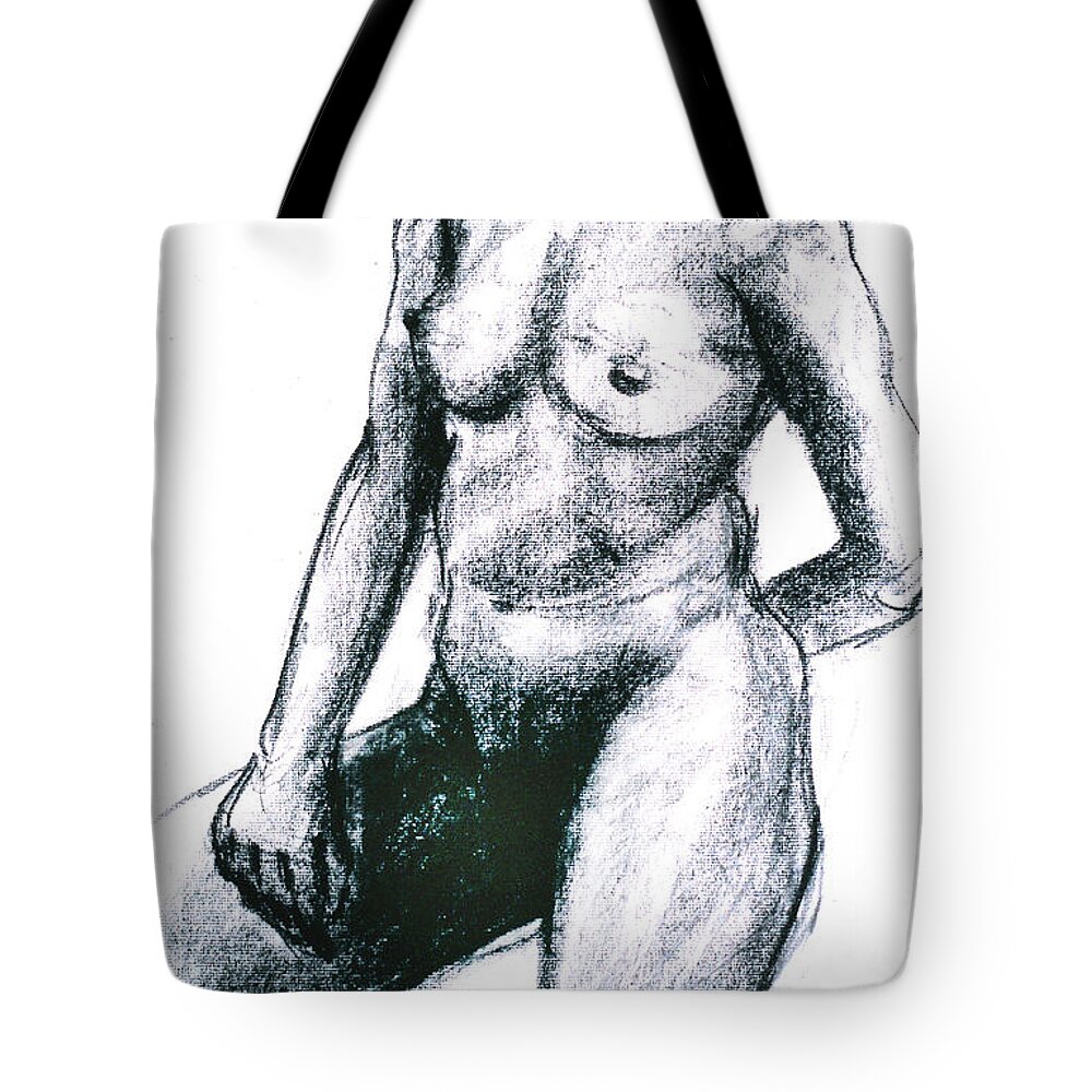 A Set Of Figure Studies Tote Bag featuring the painting Figure Study Two by Scott Wallin