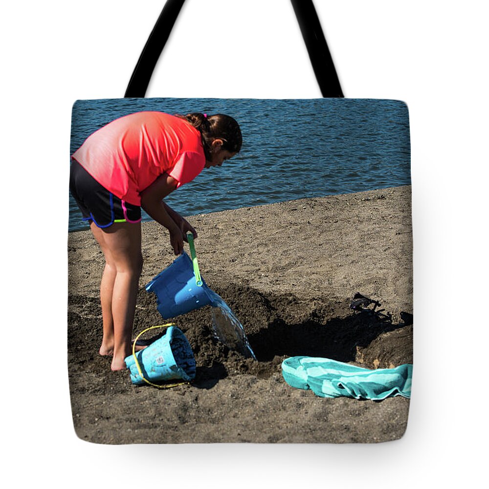 Fill The Hole With Water Tote Bag featuring the photograph Fill the Hole with Water by Tom Cochran