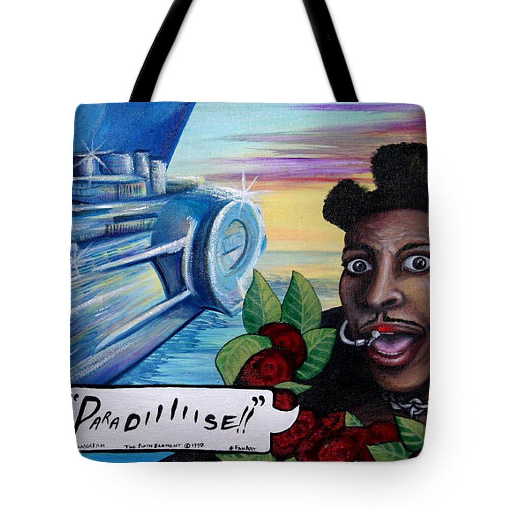 Future Fashion Tote Bag featuring the painting Film Spirit of Ruby Rhod by M E