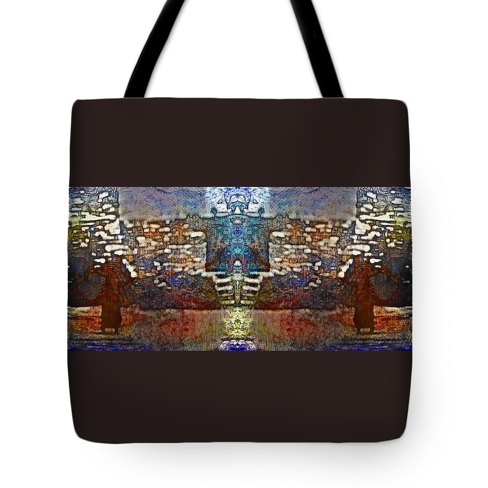 Surreal Tote Bag featuring the digital art Finding God by Lenore Senior