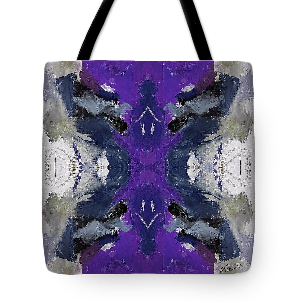 Abstract Tote Bag featuring the painting Finding Refuge by Ruth Palmer