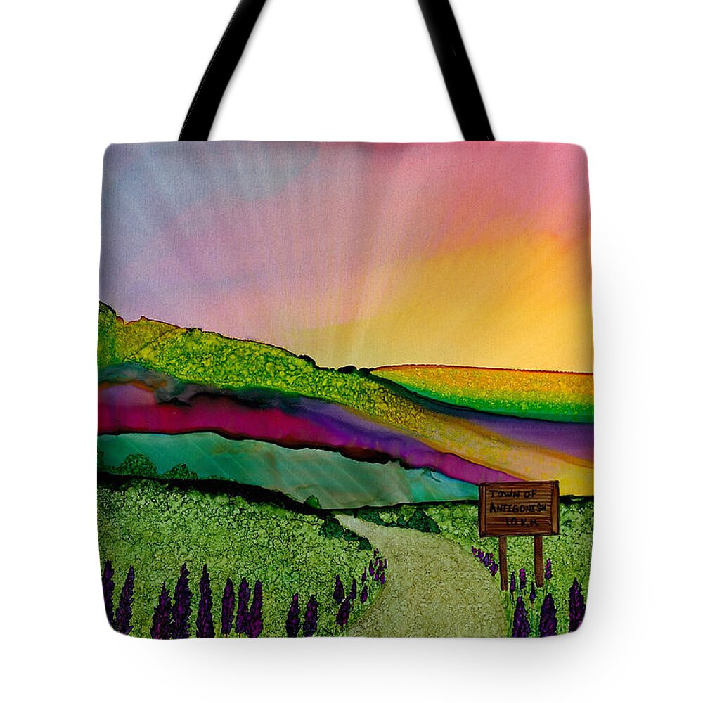 Antigonish Tote Bag featuring the painting Find the Way Antigonish NS by Eli Tynan