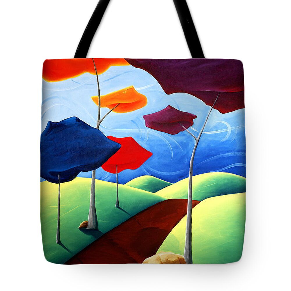 Landscape Tote Bag featuring the painting Finding Your Way by Richard Hoedl
