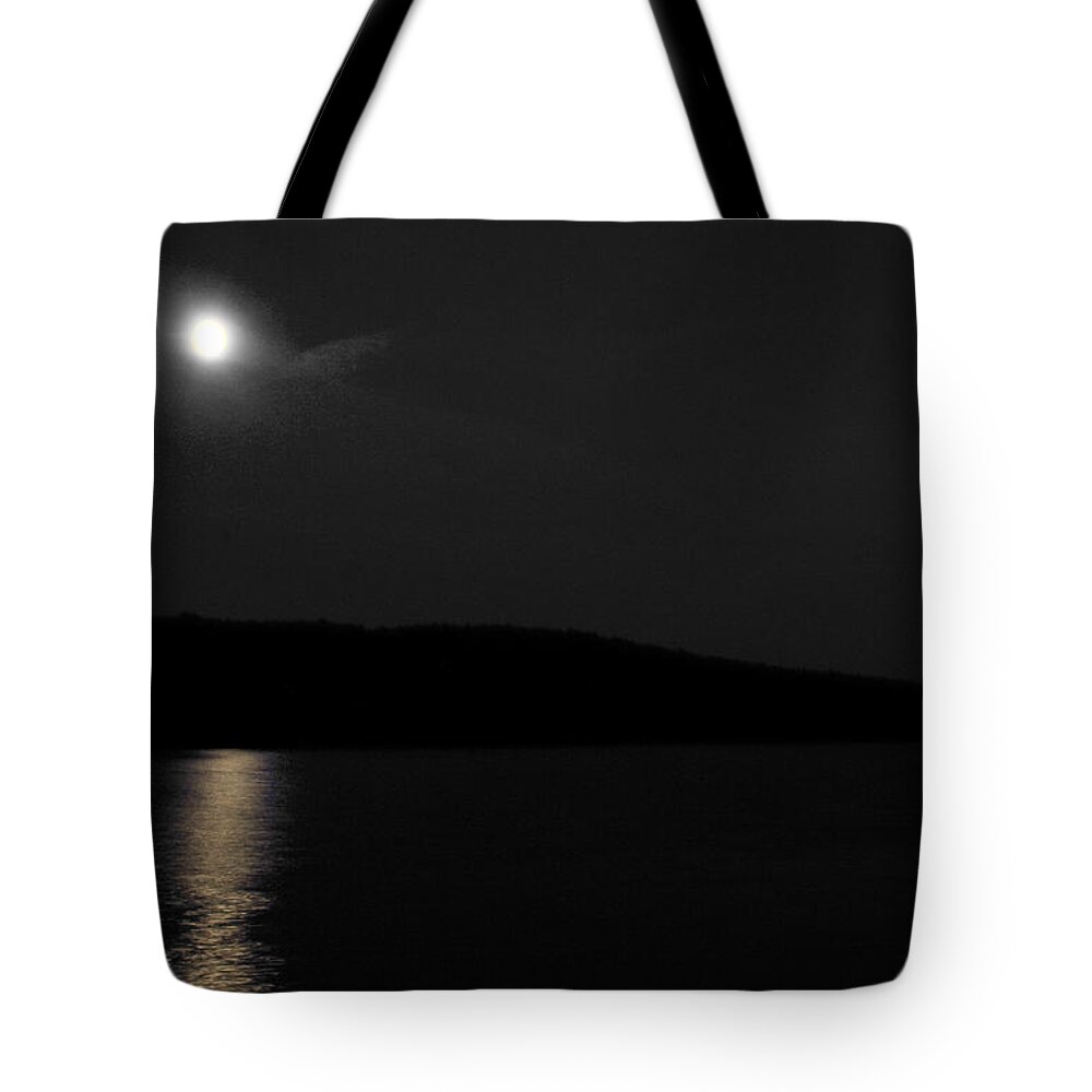 Finger Moon Tote Bag featuring the photograph Finger Moon by Dylan Punke