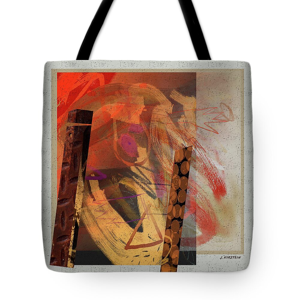Fire Tote Bag featuring the digital art Fire 2 by Janis Kirstein