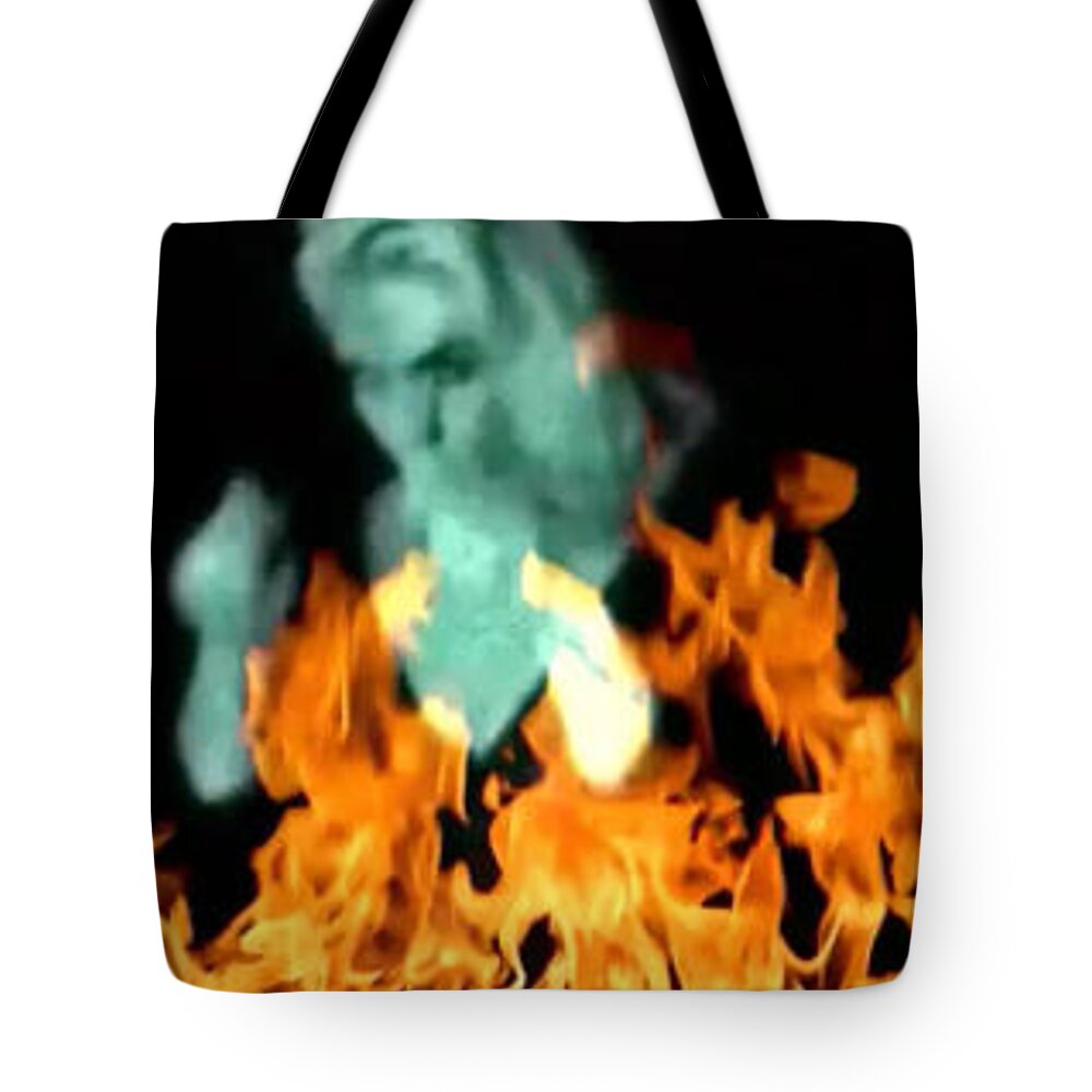  Tote Bag featuring the photograph Fire by Dimaria Cynthia