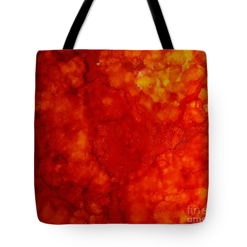 Alcohol Tote Bag featuring the painting Fire Storm by Terri Mills