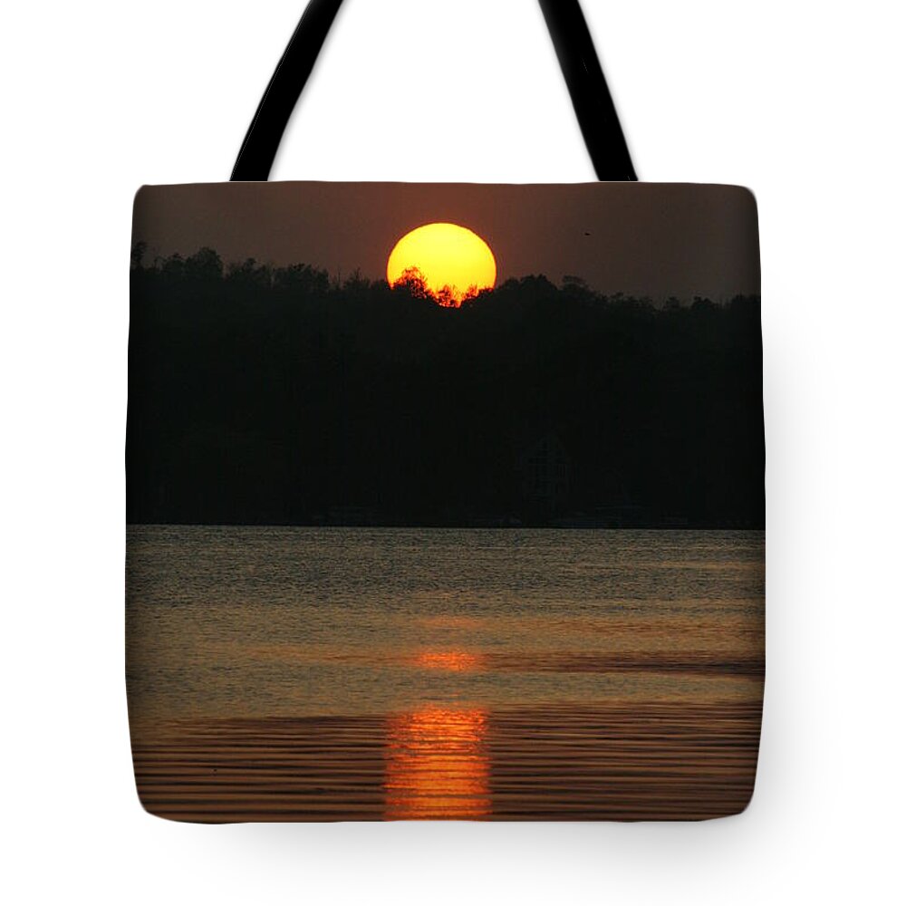 Sun Tote Bag featuring the photograph Fireball by Nancy Dinsmore