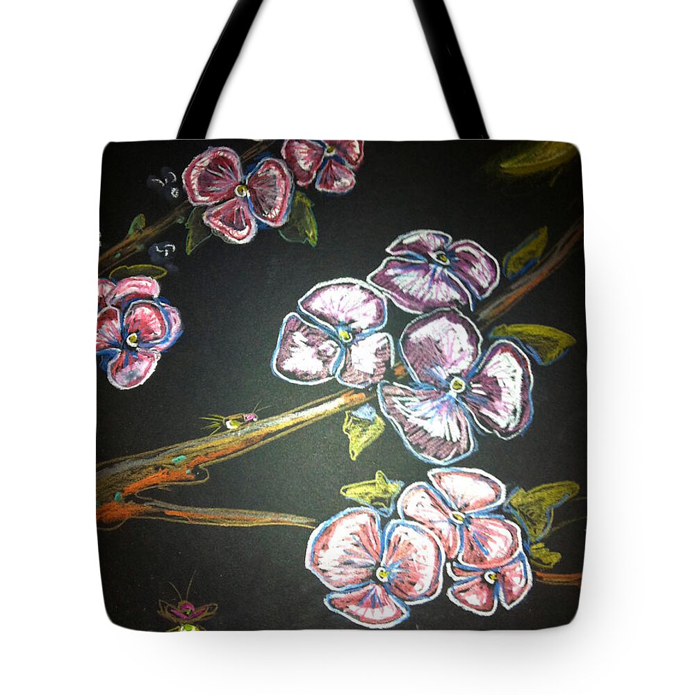 Missouri Tote Bag featuring the pastel Fireflies and Dogwood by Alexandria Weaselwise Busen