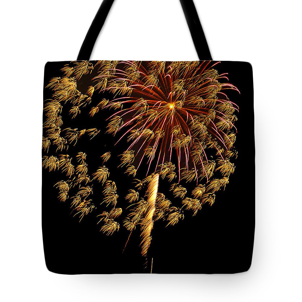 Firework Tote Bag featuring the photograph Fireworks 10 by Bill Barber