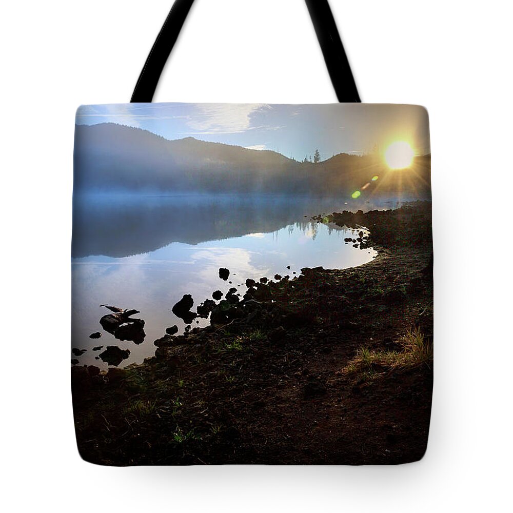 Sun Tote Bag featuring the photograph Daybreak by Cat Connor