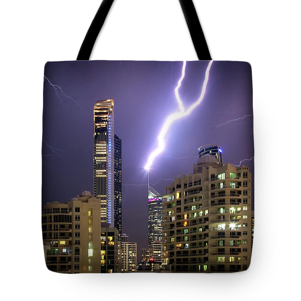 Australia Tote Bag featuring the photograph First Strike by Az Jackson