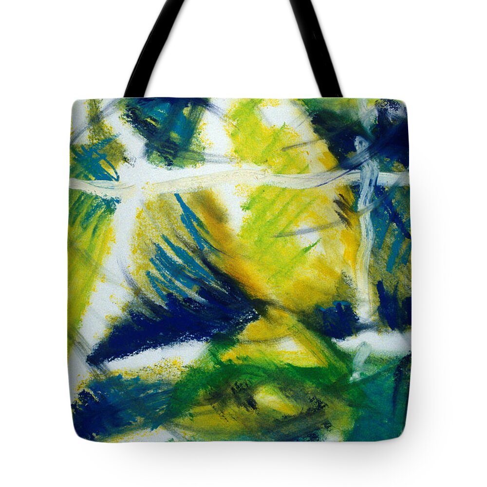 Fish In Net Tote Bag featuring the painting Fish In Net - BGFIN by Fr Bob Gilroy SJ