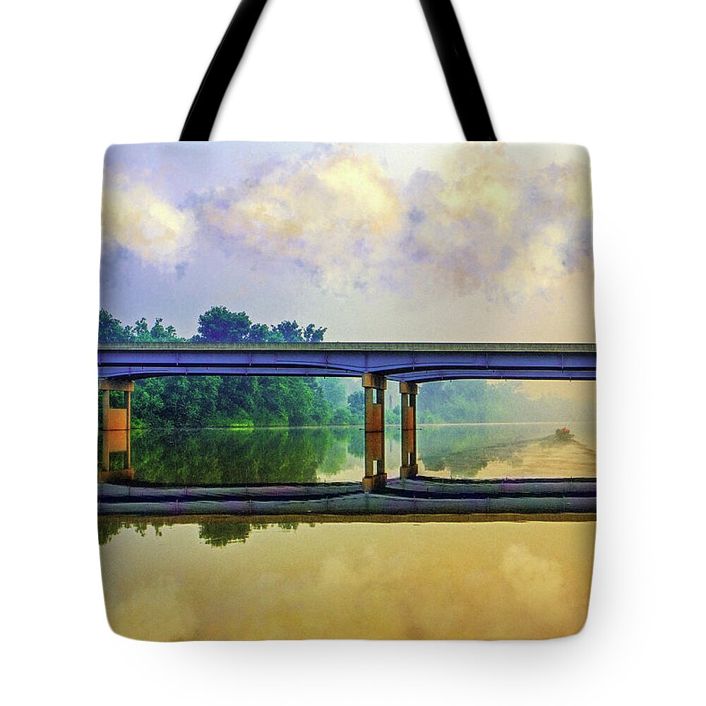  Tote Bag featuring the digital art Fishin' For Angels by Robert FERD Frank