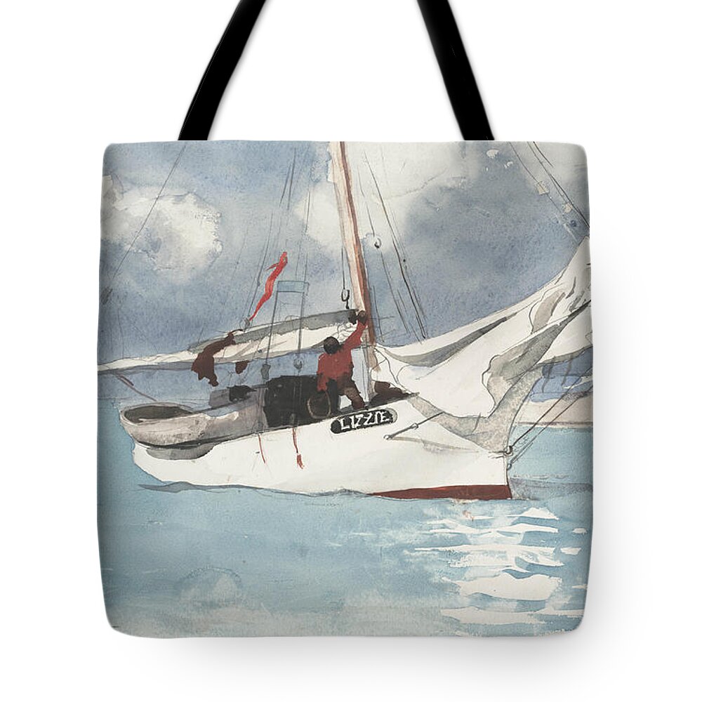 19th Century American Painters Tote Bag featuring the painting Fishing Boats, Key West by Winslow Homer
