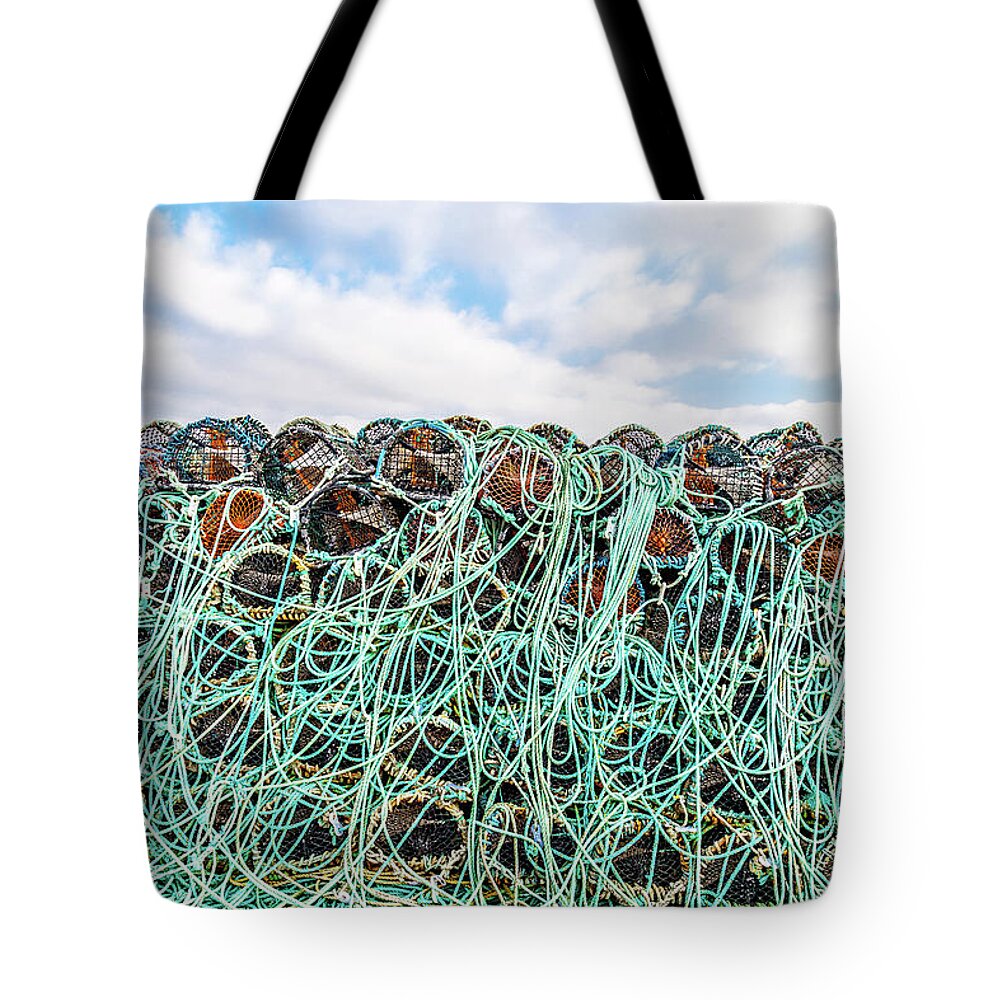Harbor Tote Bag featuring the photograph Fishing Gear in Dingle by W Chris Fooshee