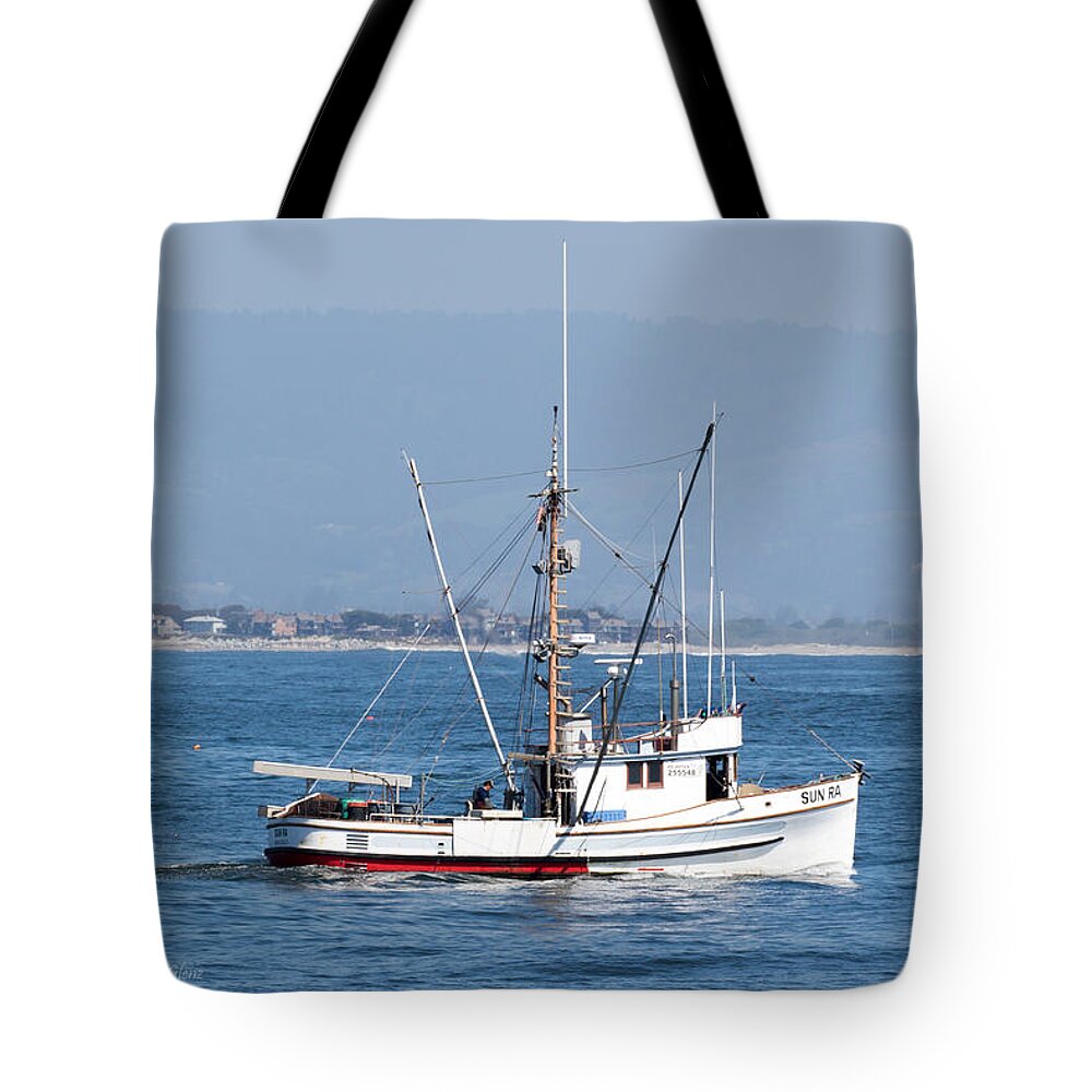 Fishing Tote Bag featuring the photograph Fishing Vessel Sun Ra by Deana Glenz