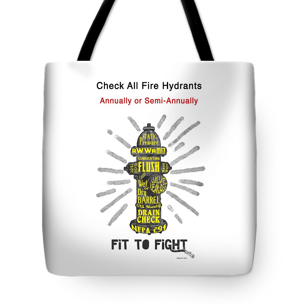 Drain Check Tote Bag featuring the digital art Fit To Fight by Megan Dirsa-DuBois