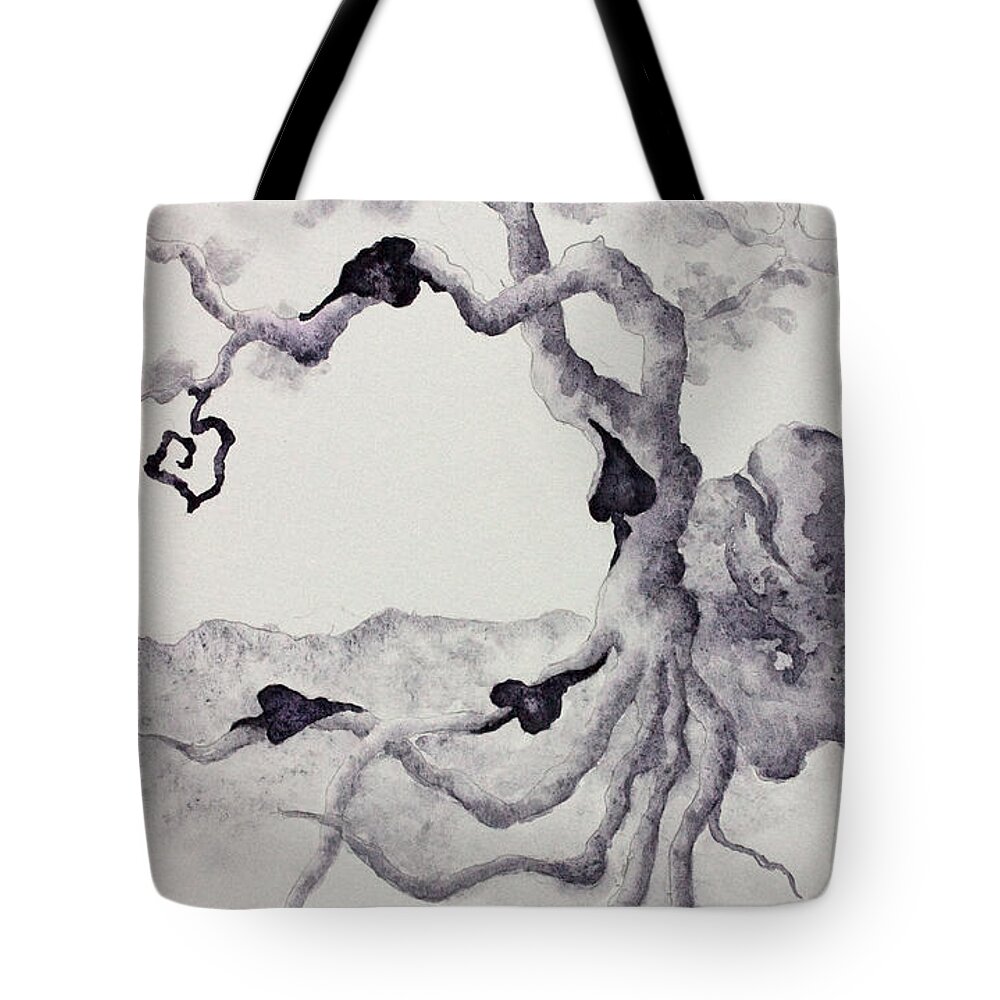Five Of Spades Tote Bag featuring the painting Five of Spades by Srishti Wilhelm