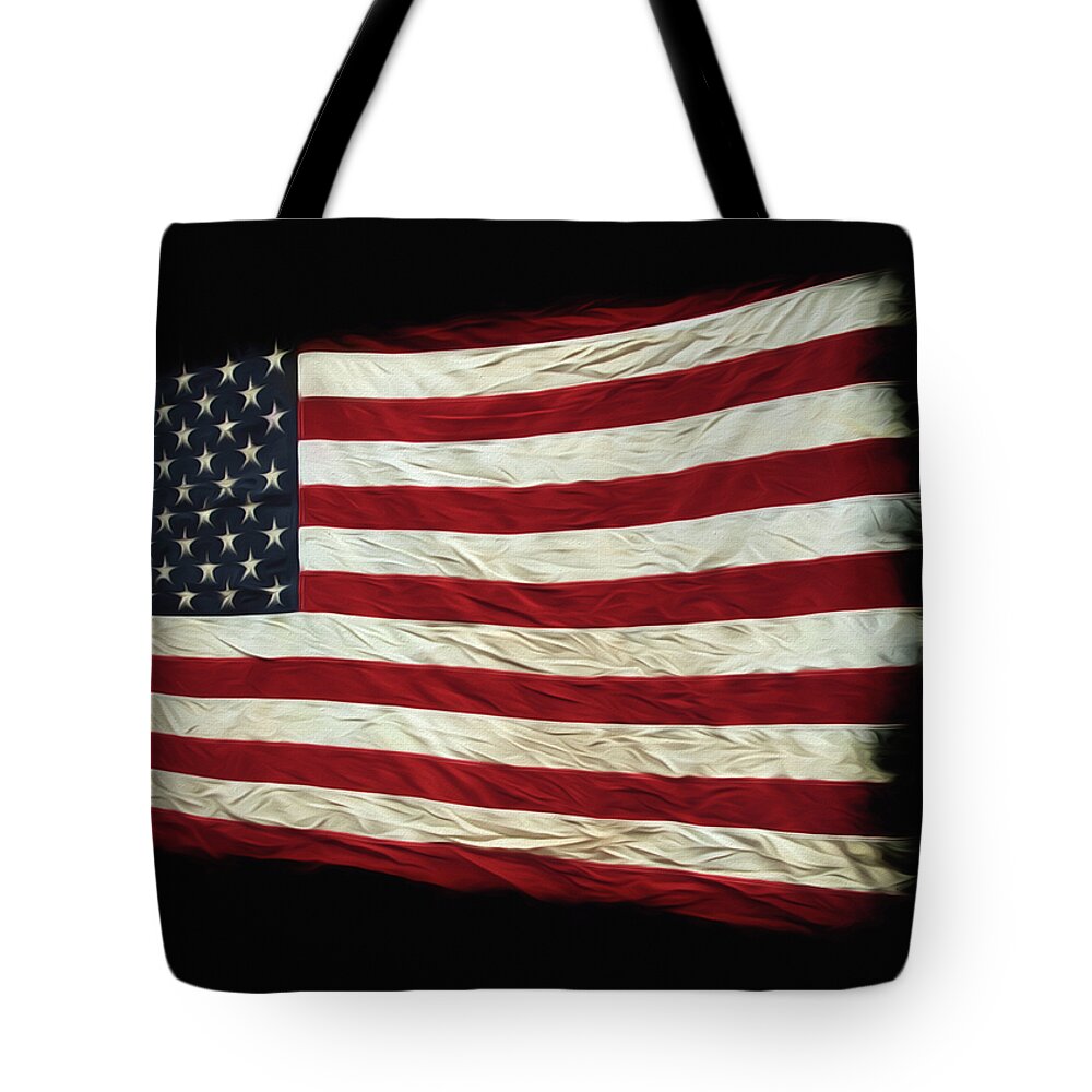 Flag Of The Use Tote Bag featuring the photograph Flag of the USA by Steven Michael