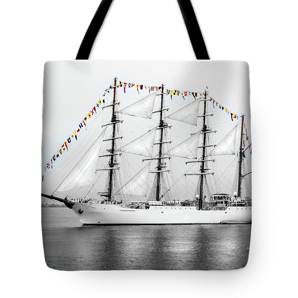 2017 Tote Bag featuring the photograph Flags a Flyin by Greg Fortier