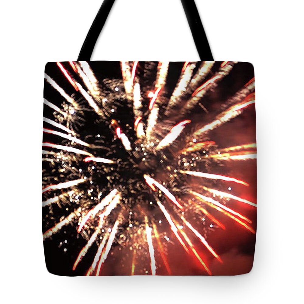 Fireworks Tote Bag featuring the photograph Flame Tipped - 160924 psg0689160704 by Paul Eckel