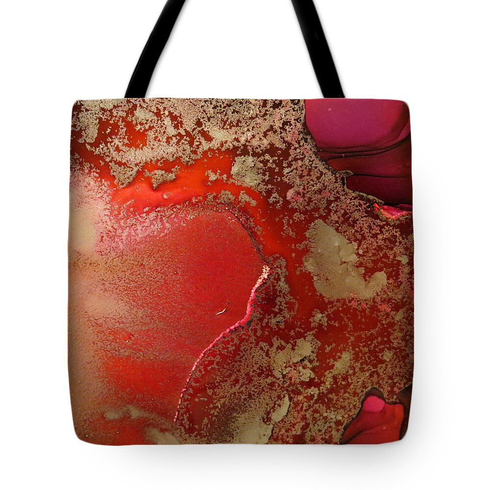 Abstract Tote Bag featuring the painting Flare by Soraya Silvestri