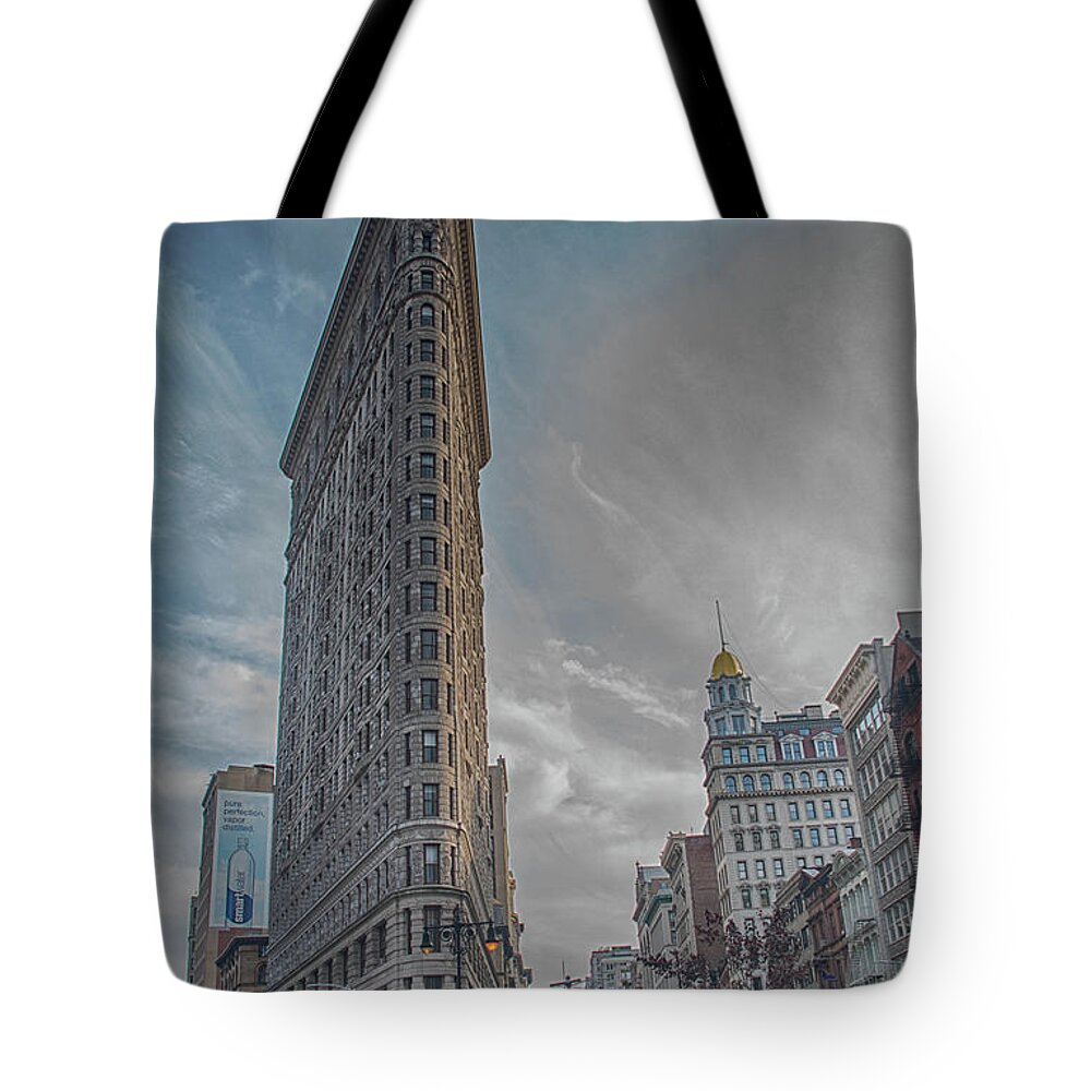  Tote Bag featuring the photograph Flat Iron Building by Alan Goldberg
