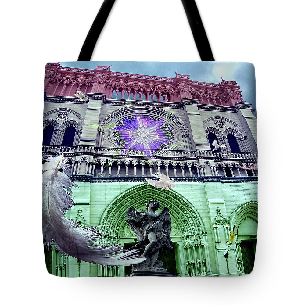 Church Tote Bag featuring the photograph Flight by Melinda Dare Benfield