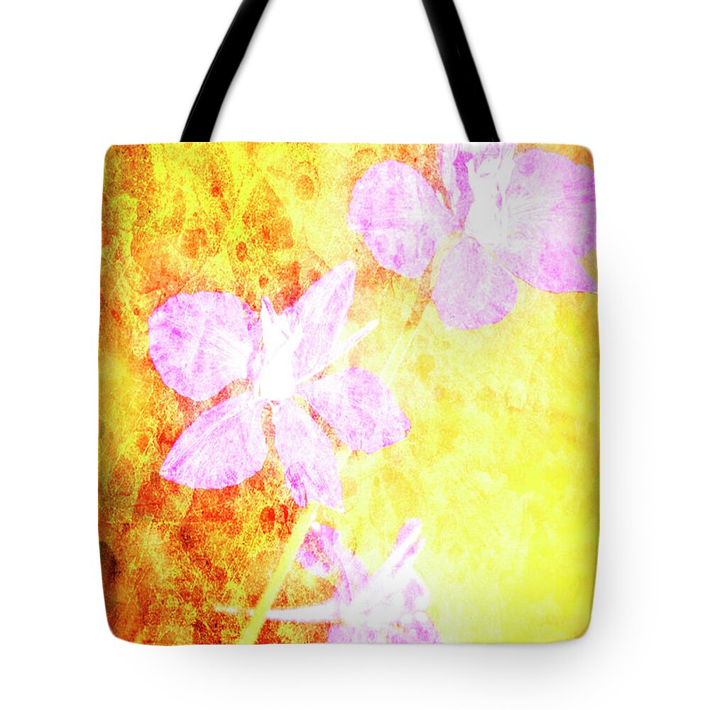 Floral Tote Bag featuring the photograph Floral Abstraction, Digital Art by A Macarthur Gurmankin