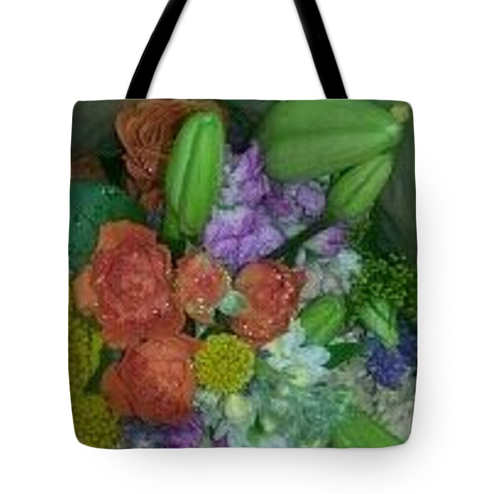 Roses Tote Bag featuring the photograph Floral Arrangement I by Christopher M Moll