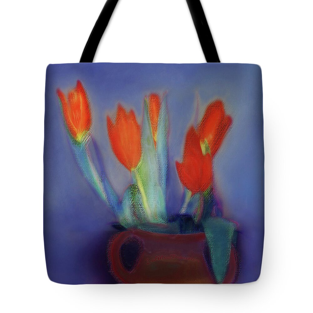 Posters Tote Bag featuring the digital art Floral Art 17 by Miss Pet Sitter