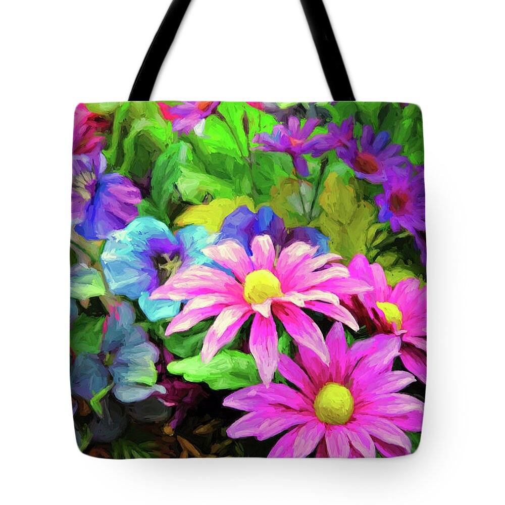Flowers Tote Bag featuring the photograph Floral Bouqet by Elaine Malott