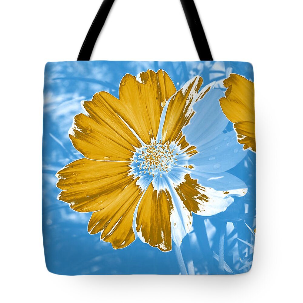 Floral Tote Bag featuring the mixed media Floral Impression by Teresa Zieba