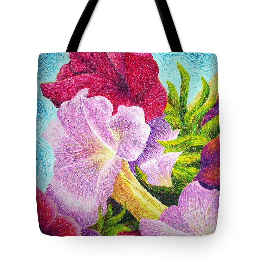 Floral Tote Bag featuring the painting Floral in Pinks by Lisa Bliss Rush