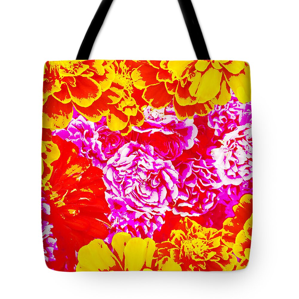Colorful Flowers Tote Bag featuring the photograph Floral Pattern 2013-1 by Thomas Young
