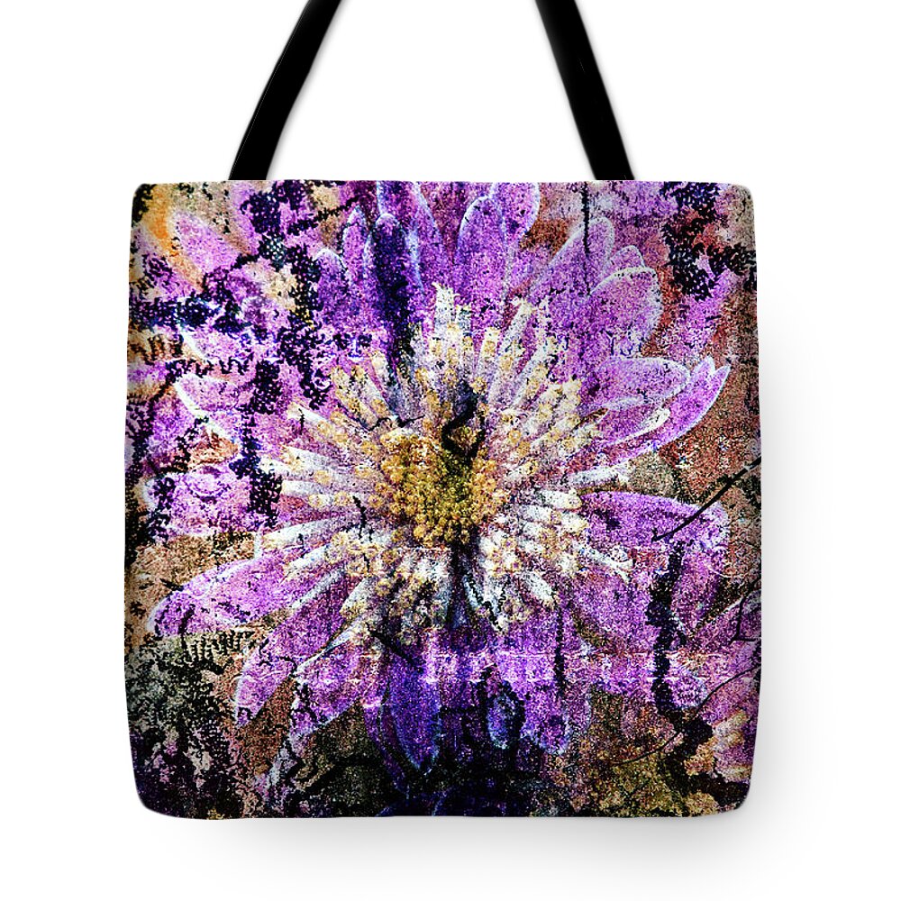 Floral Poetry Of Time Tote Bag featuring the digital art Floral Poetry of Time by Silva Wischeropp