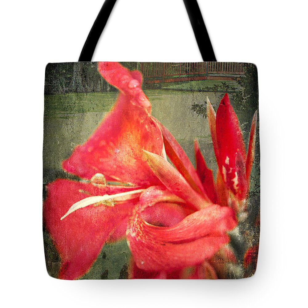 Swamp Tote Bag featuring the digital art Floral Swamp by Greg Sharpe