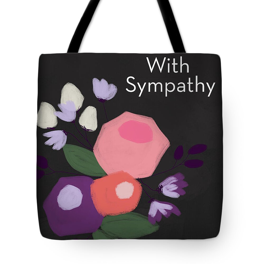 Condolence Tote Bag featuring the mixed media Floral Sympathy Card- Art by Linda Woods by Linda Woods