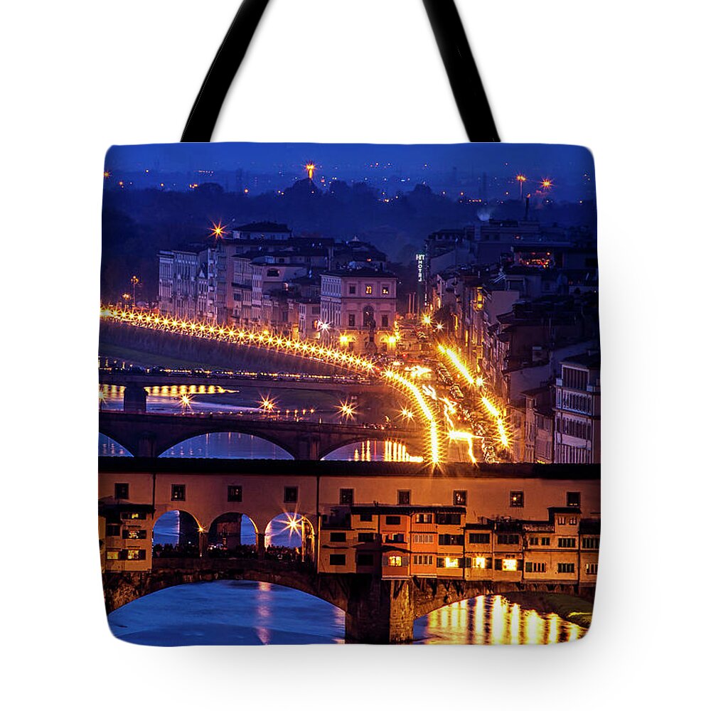 Florence Tote Bag featuring the photograph Florentine Strands by Andrew Soundarajan
