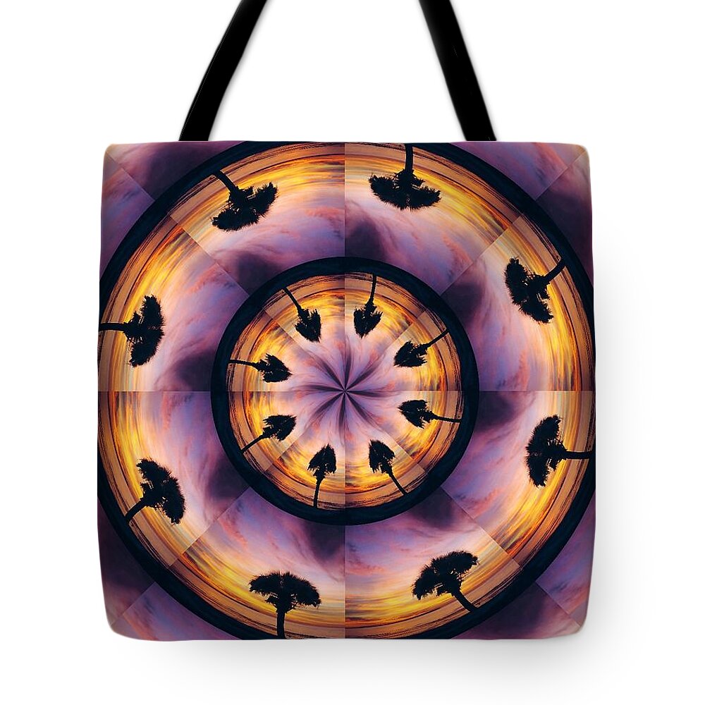 Kaliedoscope Tote Bag featuring the digital art Florida Fun by Peggy Urban