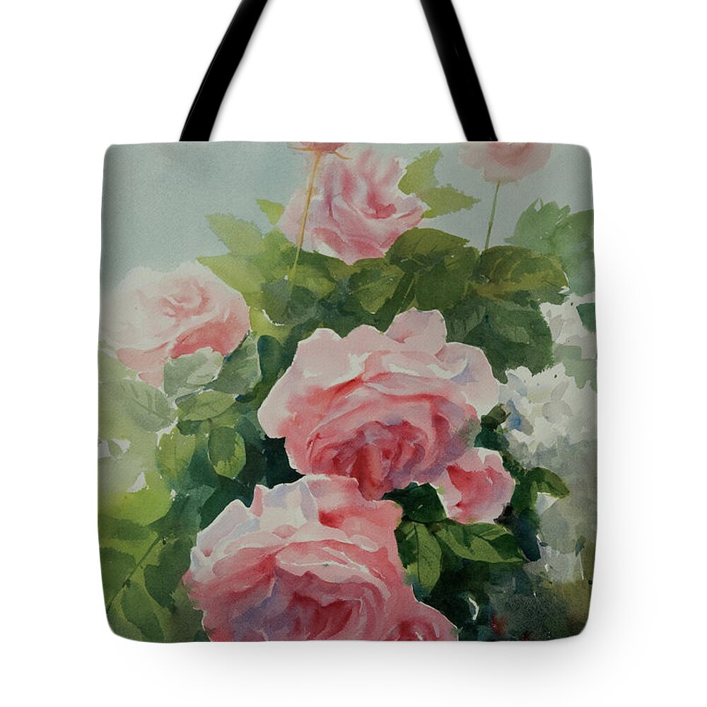 Flower Tote Bag featuring the painting Flower 11 by Helal Uddin
