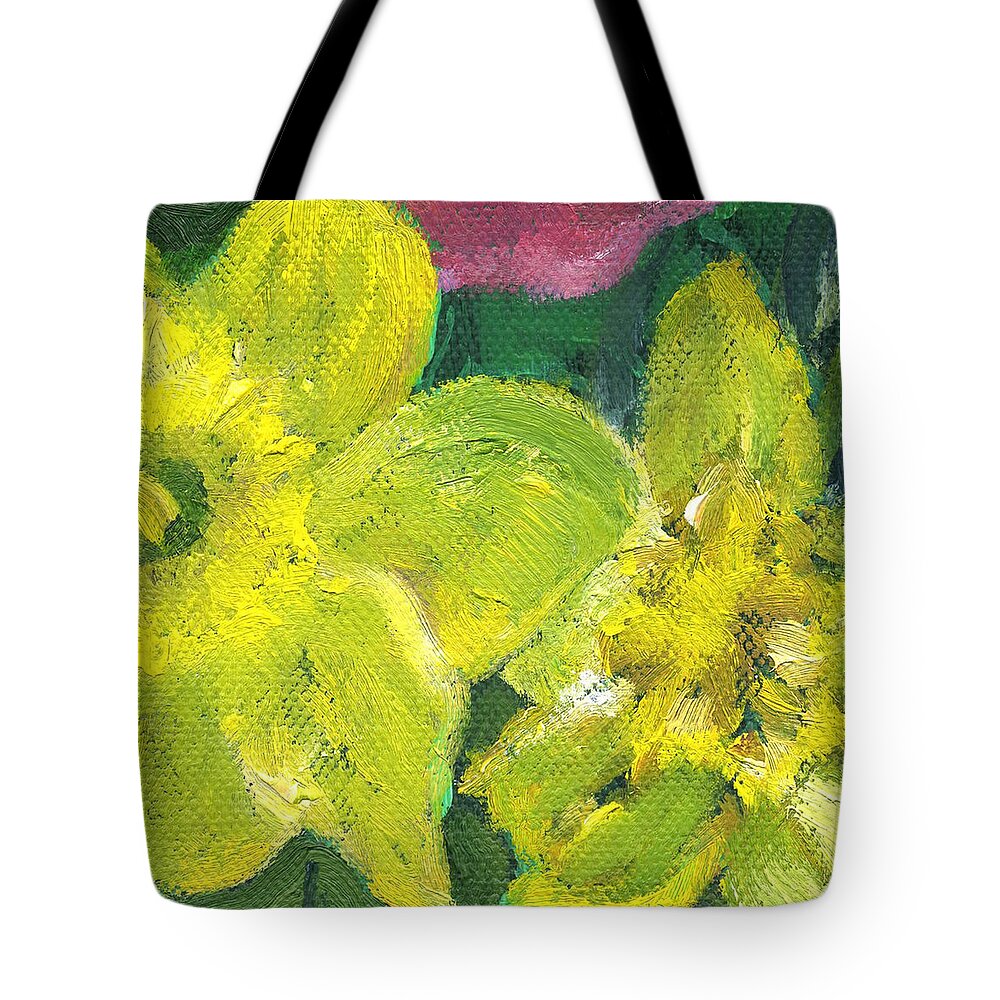  Tote Bag featuring the painting Flower Daffodil 2 by Kathleen Barnes