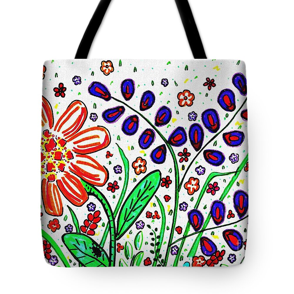 Flower Joy Tote Bag by Sarah Loft - Fine Art America