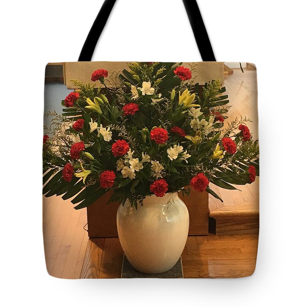 Flowers Tote Bag featuring the photograph Flowers 1 by David Bartsch