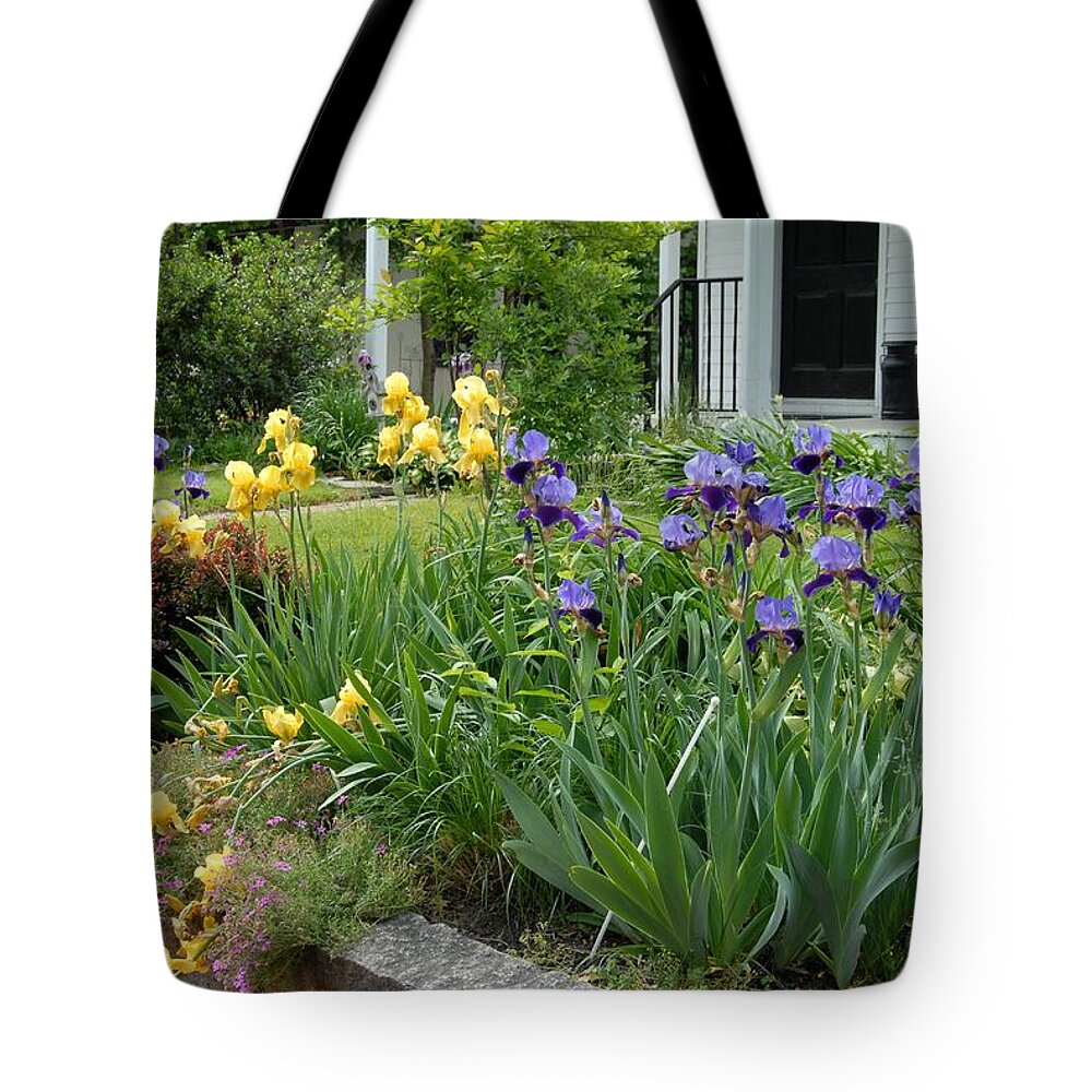 Iris Flowers Tote Bag featuring the photograph Flowers 716 by Joyce StJames