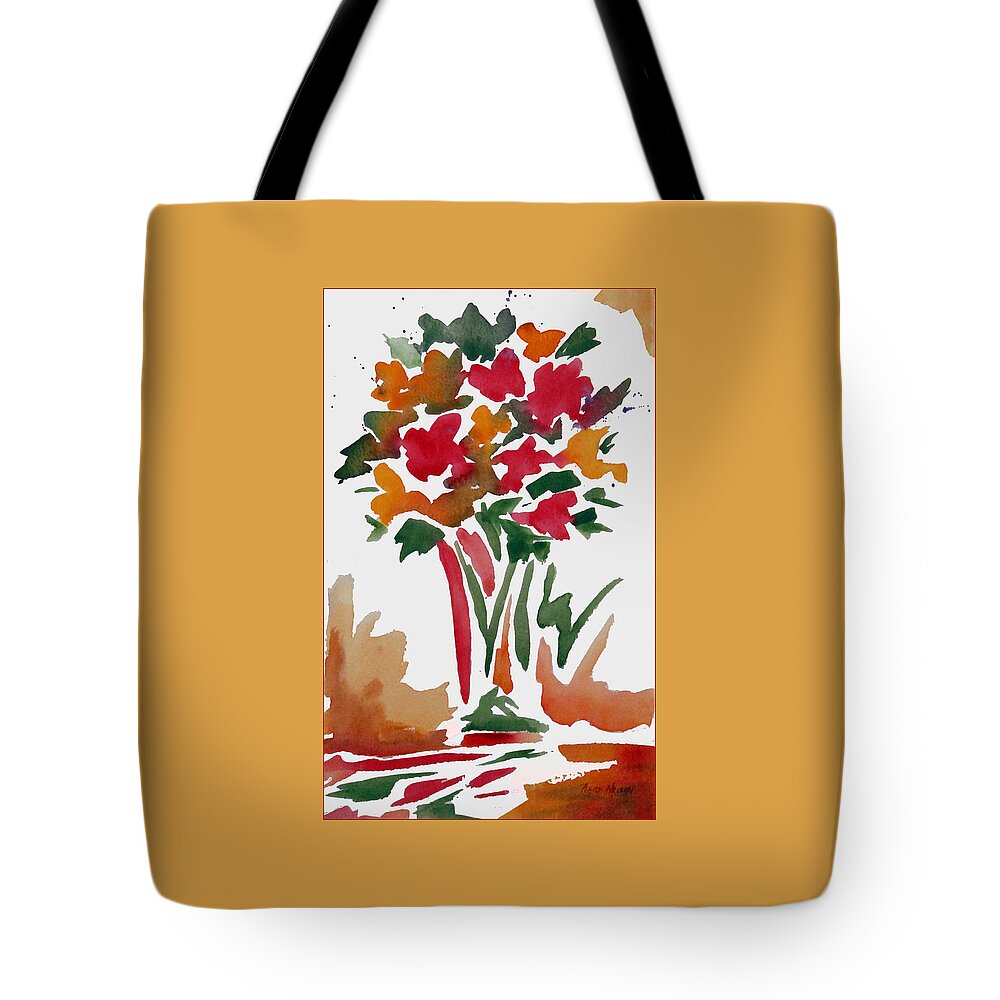 Art Tote Bag featuring the painting Flowers in a Cut Glass Vase II by Heidi E Nelson