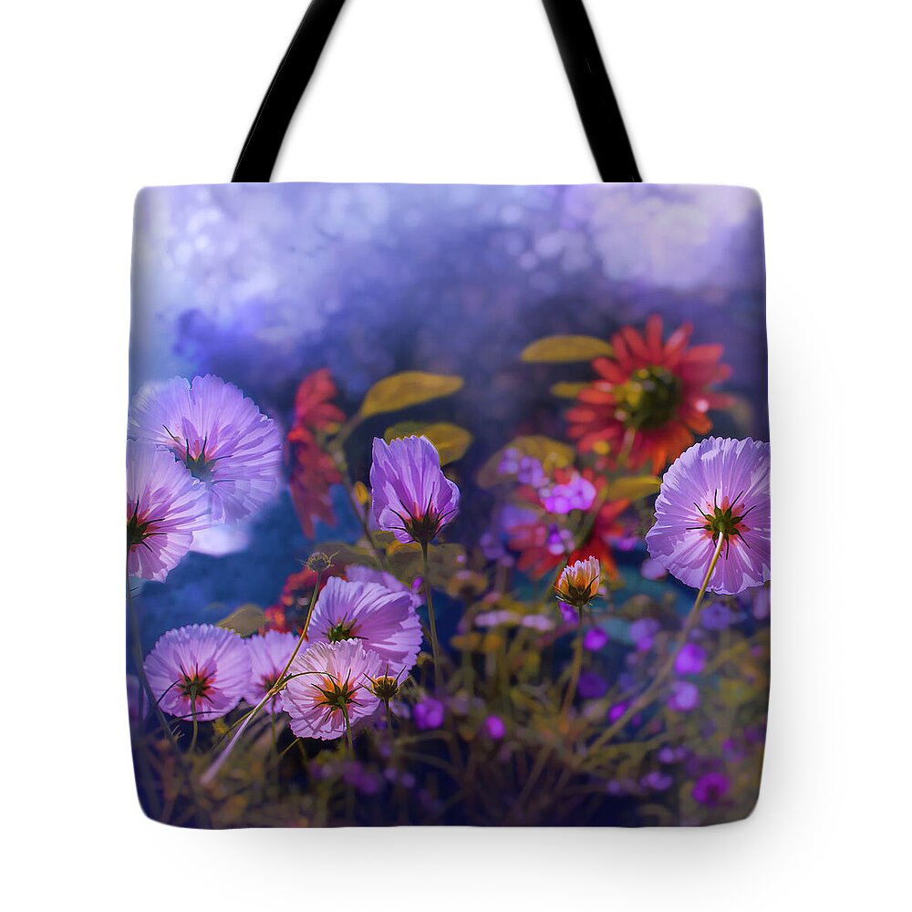 Daisy Tote Bag featuring the photograph Flowers in Ravenna by Jeff Burgess